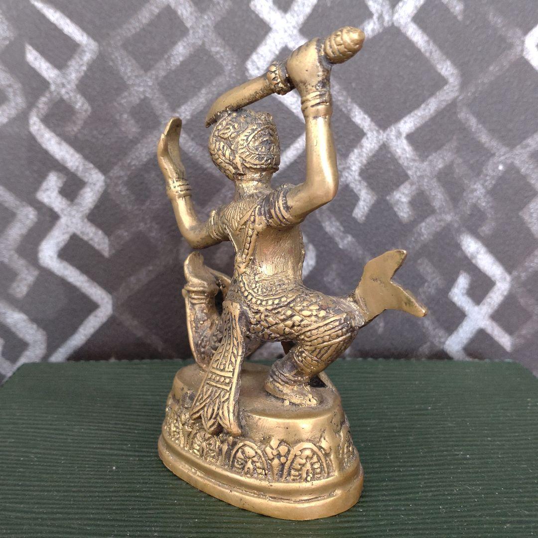 【希少 ハヌマーン 真鍮像】カンボジア 神像 ビンテージ 骨董品