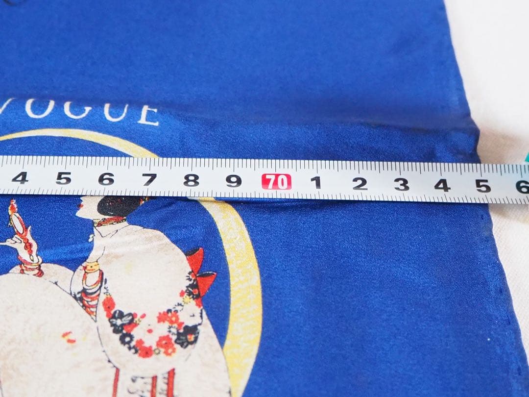 ビンテージ　VOGUE MOON スカーフ　アート　絵画　シルク100% レトロ