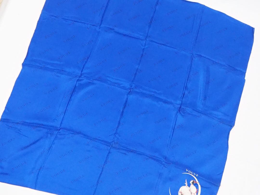 ビンテージ　VOGUE MOON スカーフ　アート　絵画　シルク100% レトロ