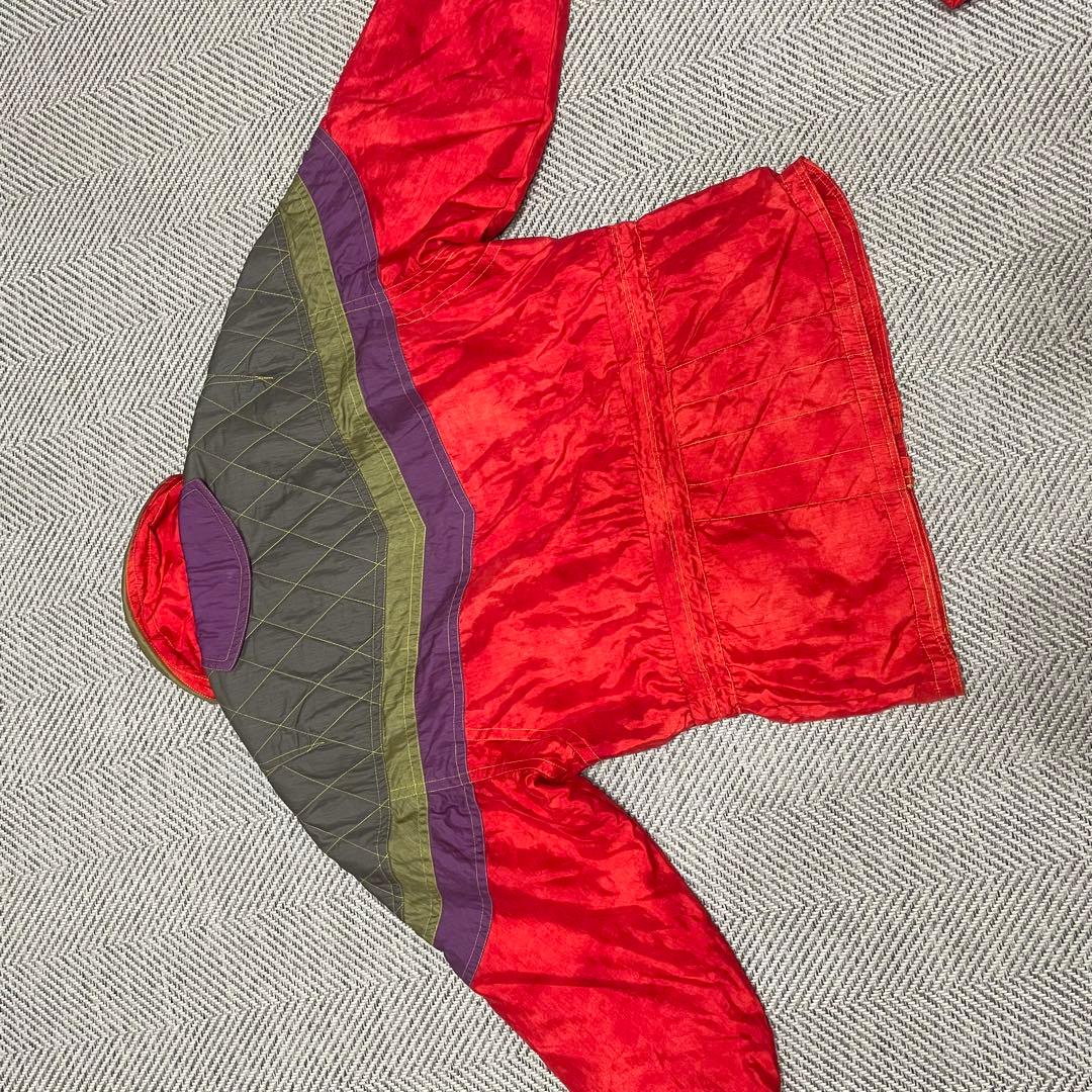 【年代物・レア】SEILLER スキースノボウェア セットアップ　レッド　L