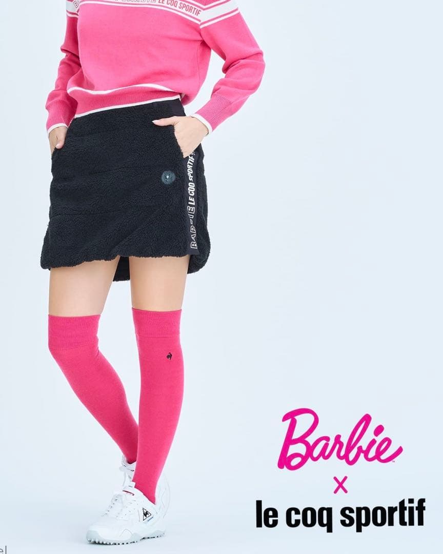lecoq　ルコックゴルフ　バービーコラボ　ボアスカート 新品　黒　L 11号