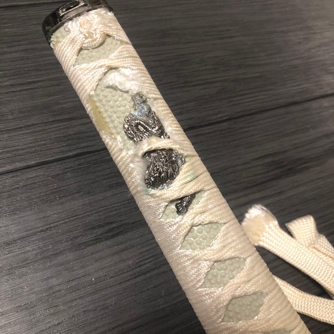 高級模造刀　白拵え　灰鞘　居合刀　太刀　本格模造刀