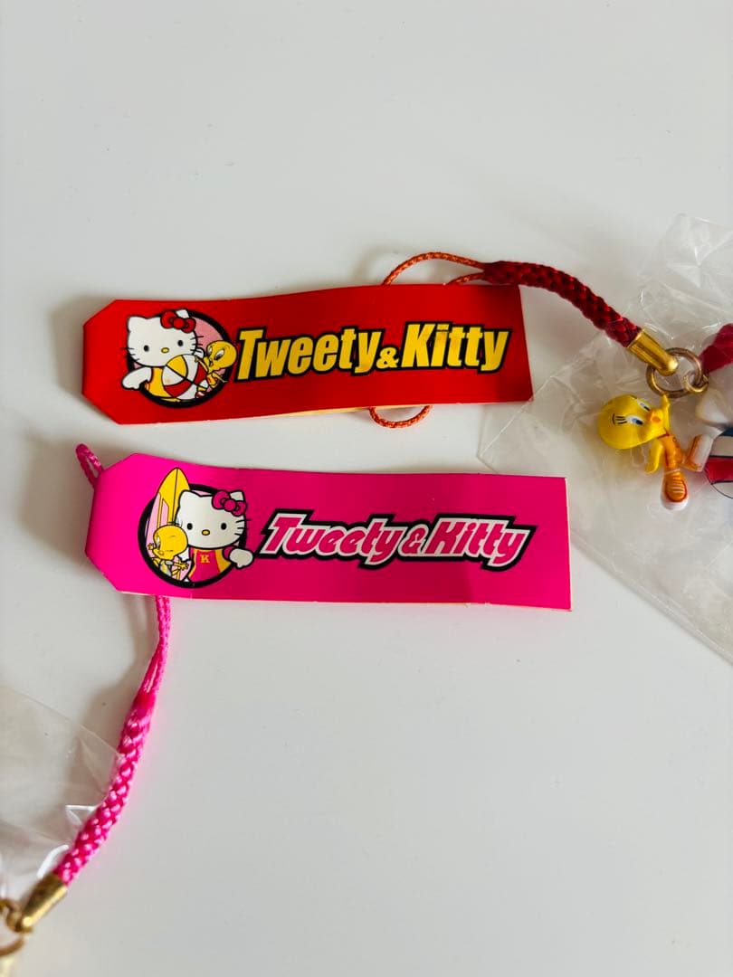 終了の可能性有　キティ　根付　Tweety&kitty 2個セット