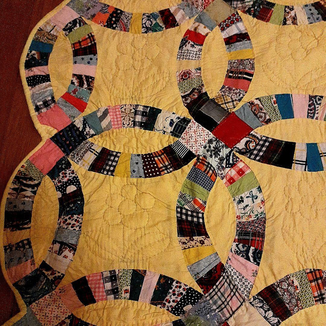 ⭐超美品！ダブルウェディング、アンティークキルト　69A-2