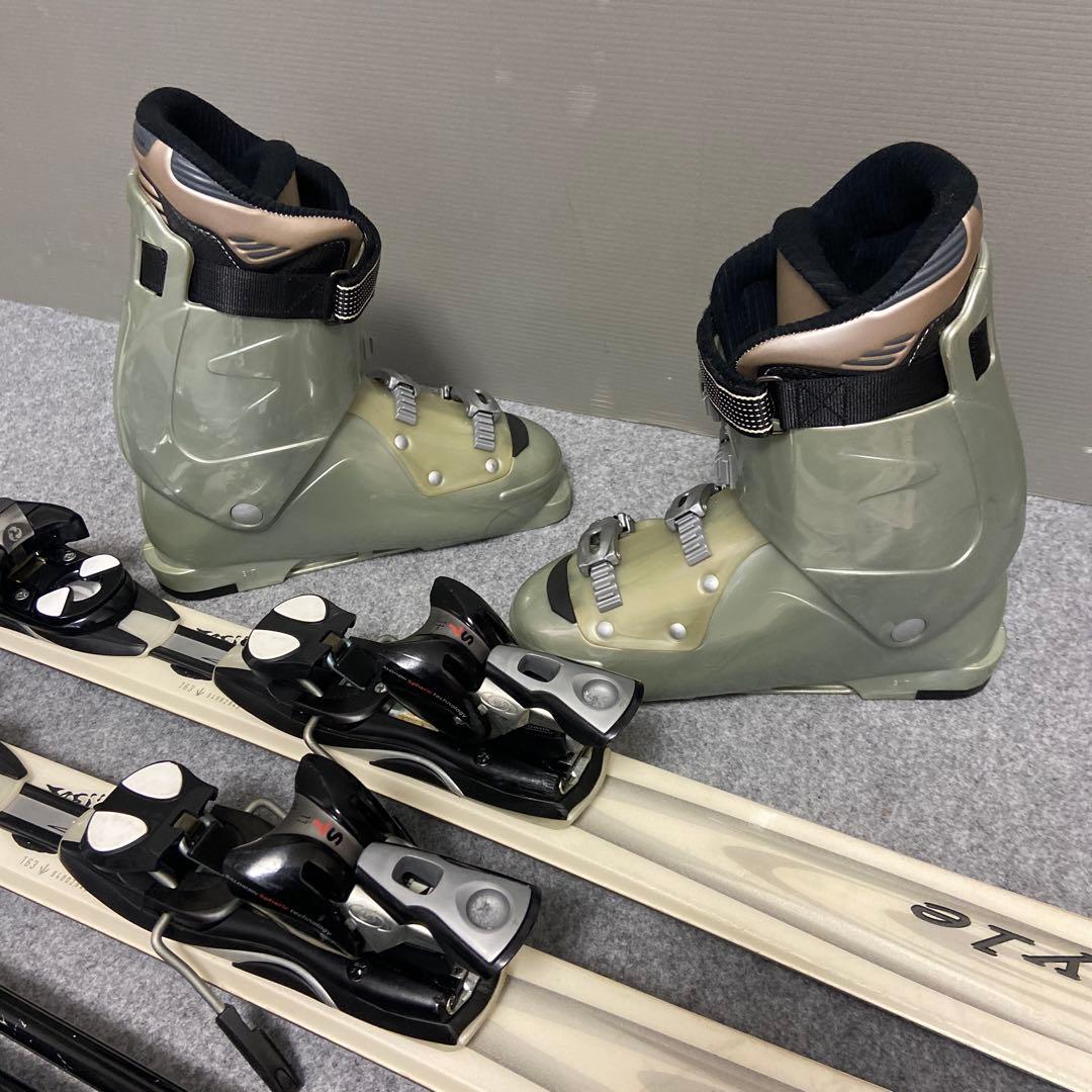 ★短めな板お探しの方 メンテ済スキーセット板163cmブーツ27~27.5cm