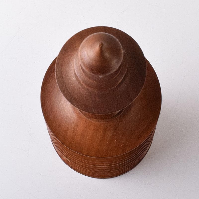 仏教美術　木谷杉峰造　桜古材　法隆寺　拾萬塔　百萬塔　共箱　V　R8387