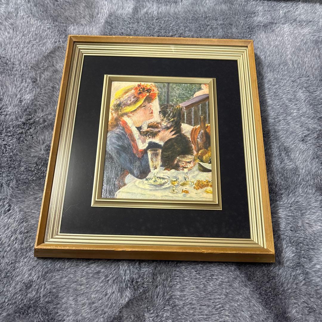 ルノワール 子犬を抱く少女 (額縁付き) 立体複製名画《激レア》