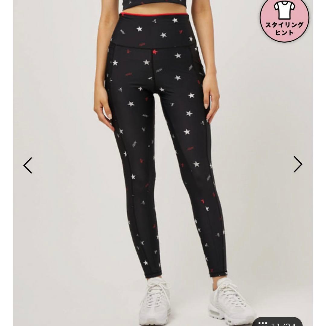 【agnes b.×NERGY】水陸両用＆UV 総柄プリントスポーツレギンス