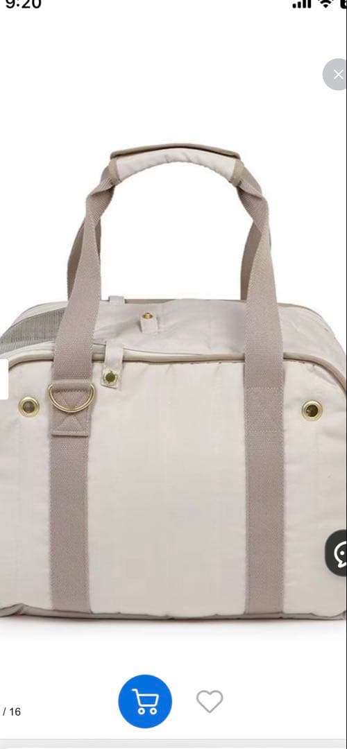 PET PARADISE ペットキャリーバッグ ベージュ