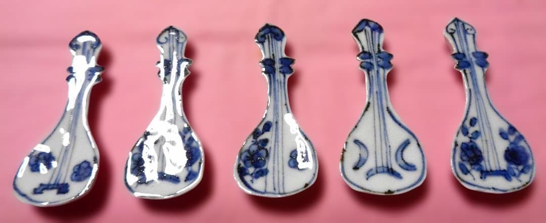 九谷焼き　須田菁華　箸置き5個セット