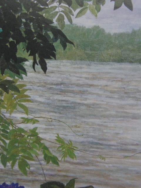 丹羽貴子、【ほとり】、希少な額装用画集より、新品額装付