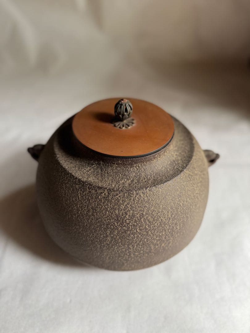 【茶道具】田口釜 茶釜 釜鐶付き