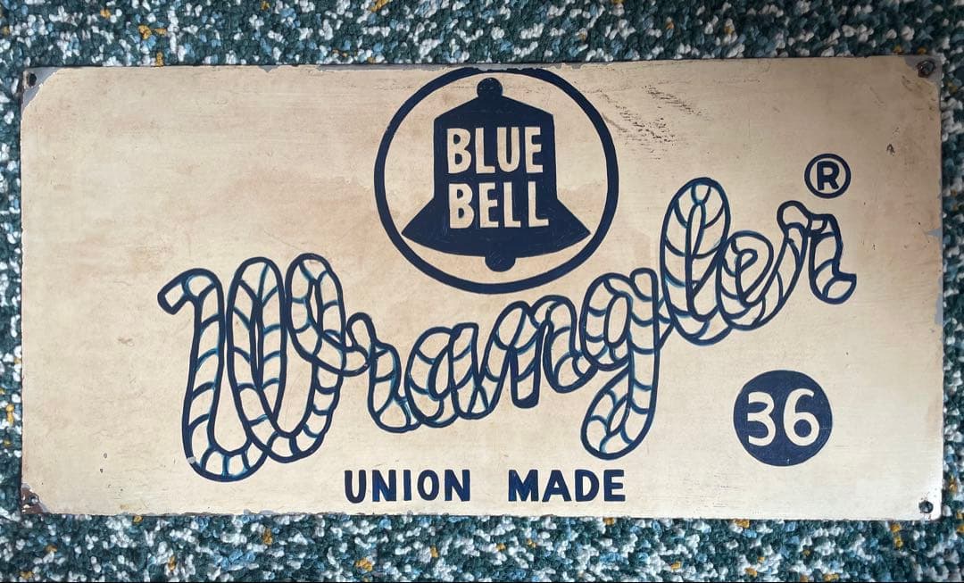 Wrangler ラングラー　Blue Bell ヴィンテージ　看板　リーバイス