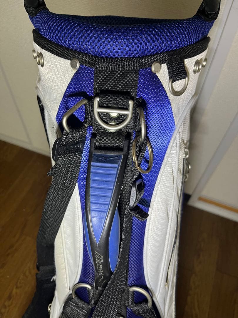 Mizuno ゴルフキャディバッグ ホワイト/ブルー