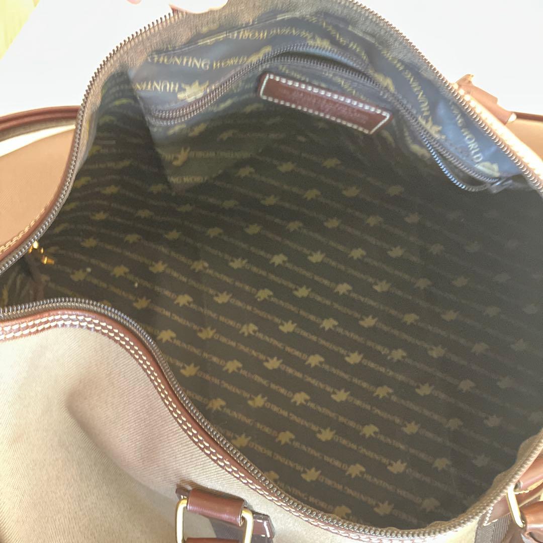 Hunting World ベージュ ボストンバッグ