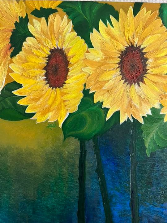 絵画｜油絵｜Sunflowers｜ひまわり｜Interior art
