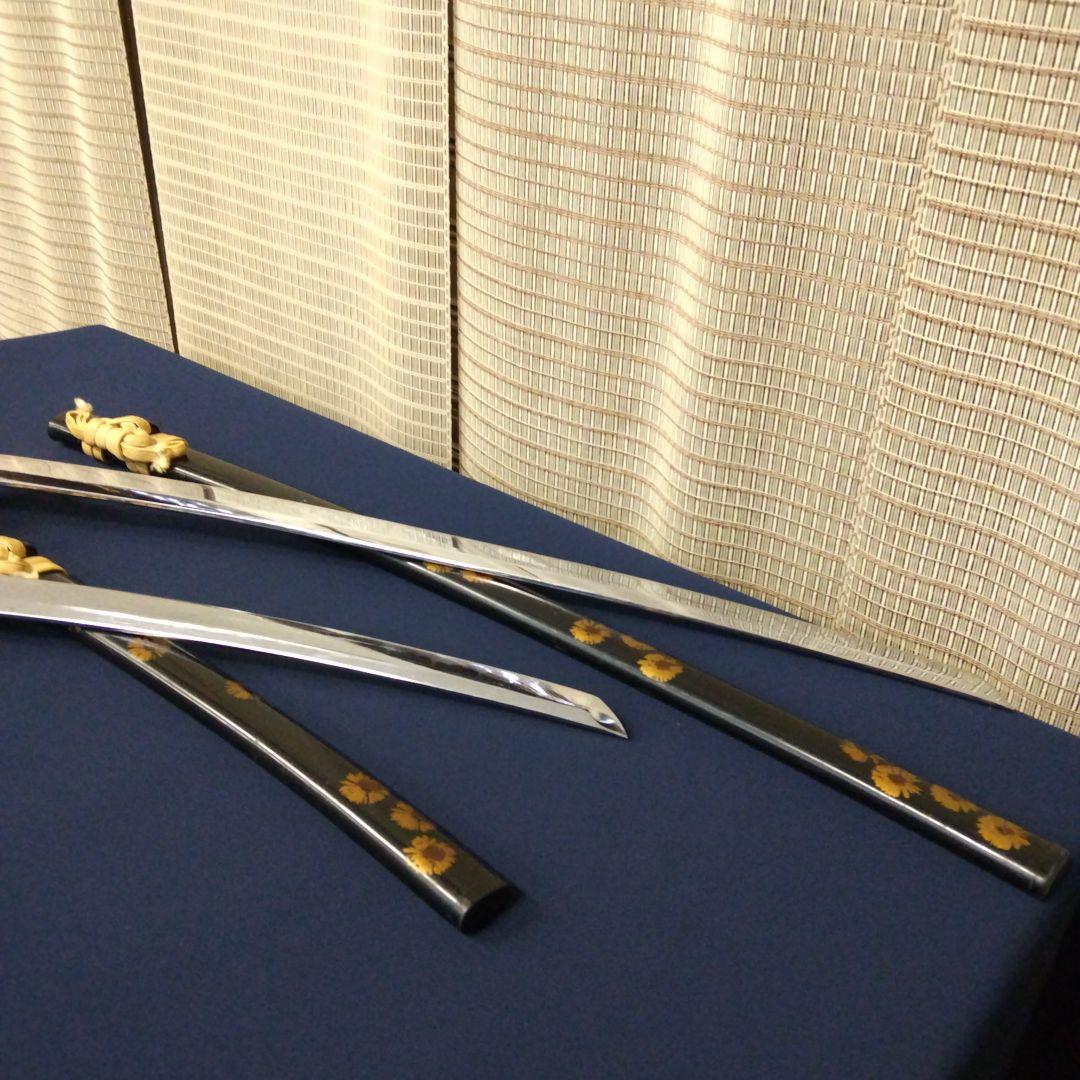 ☆本日価格！【模造刀大/小ペア花模様】