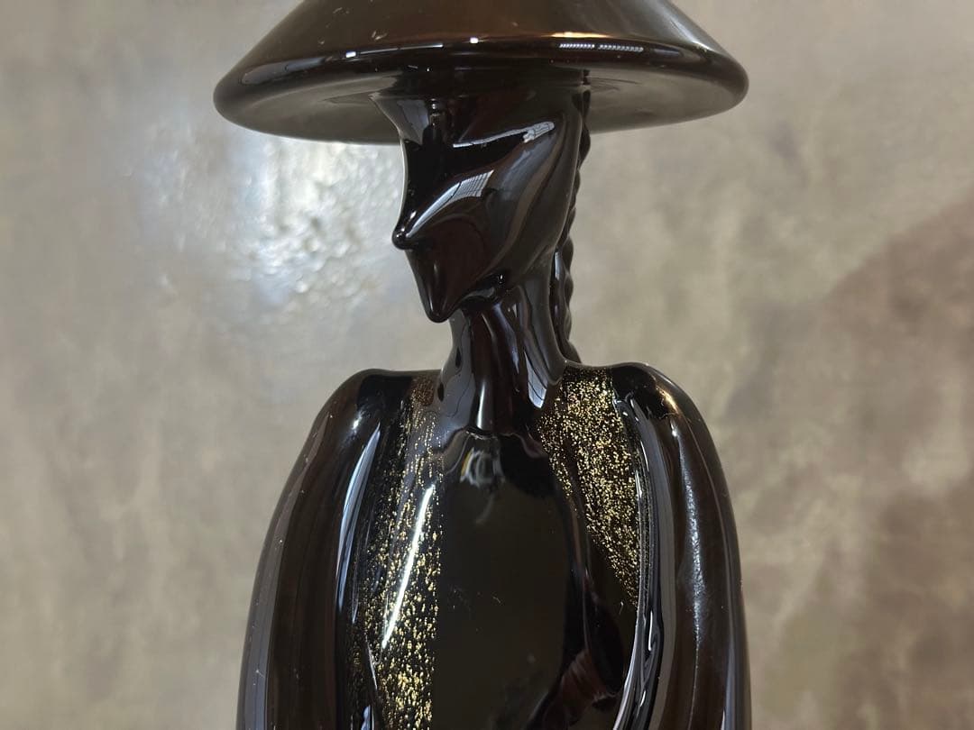 「Seguso Murano」黒いガラス製　置物