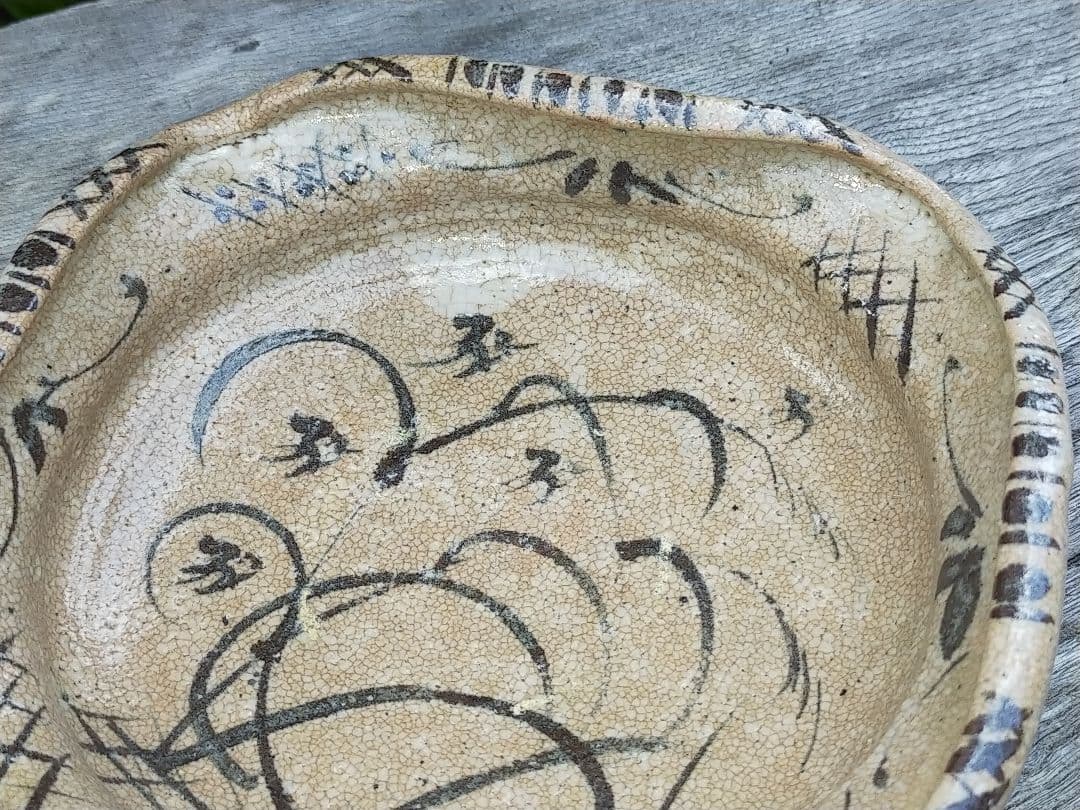 ♥美濃焼　絵志野　鉢　桐箱付き　志野　骨董品