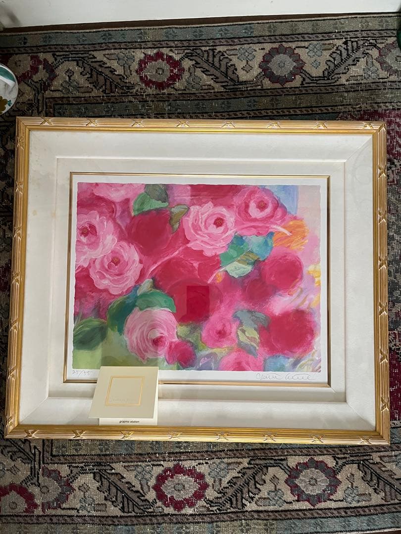 額入り版画　66×56 ジニー・キム　限定55枚　サイン、ED、証明書付　大きめ