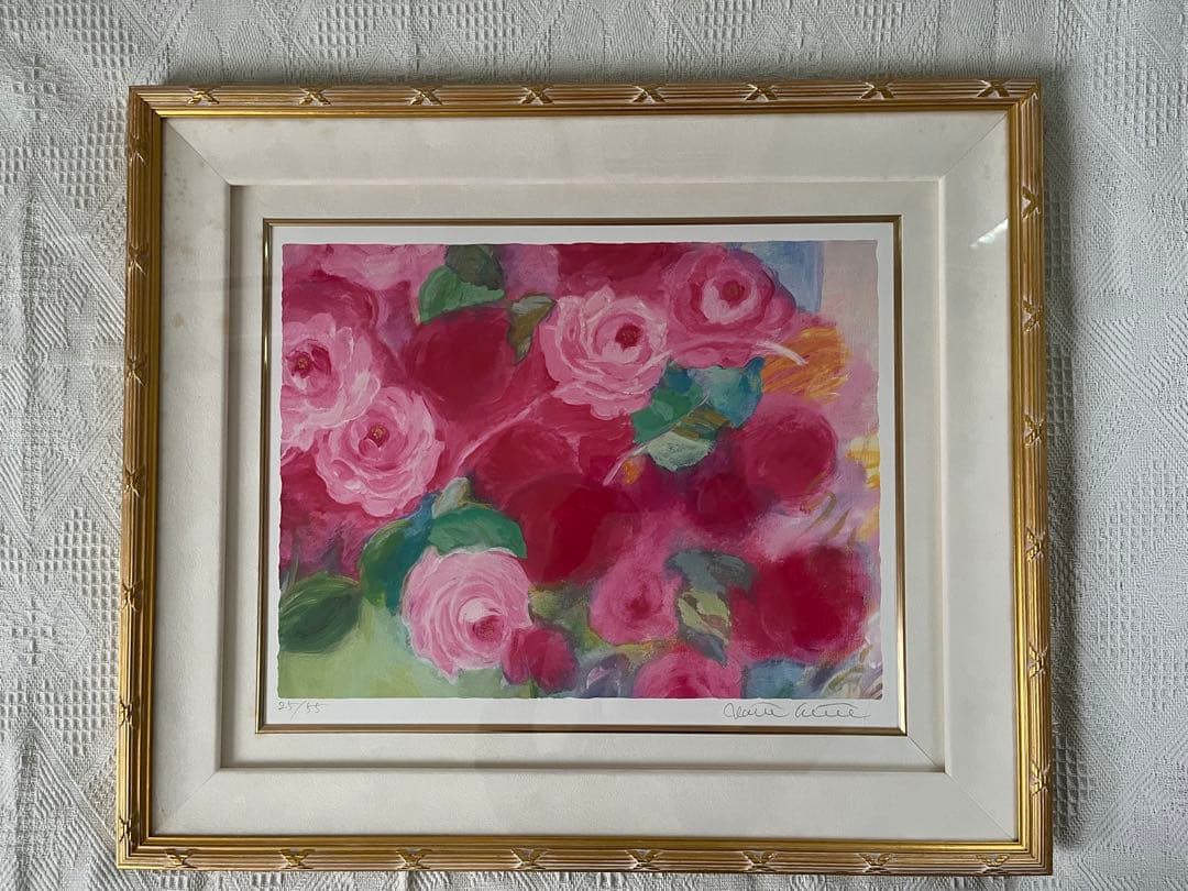 額入り版画　66×56 ジニー・キム　限定55枚　サイン、ED、証明書付　大きめ