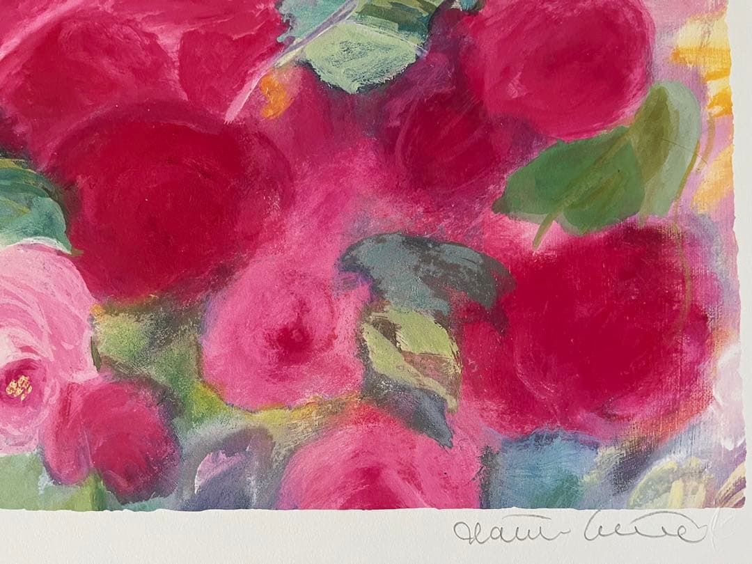 額入り版画　66×56 ジニー・キム　限定55枚　サイン、ED、証明書付　大きめ