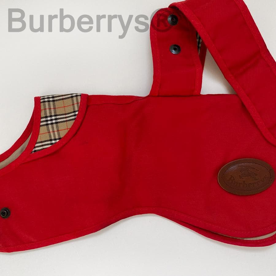 Burberrys バーバリーコート 犬服 赤 12\"/30cm