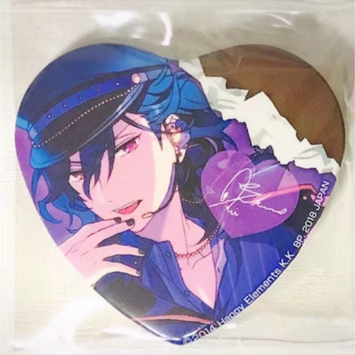 新品★あんスタ★UNDEAD【朔間零】一番カフェ★ハート型缶バッジ★10点セット