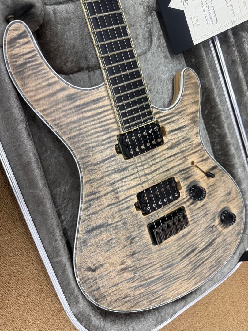 Mayones Regius6 エレキギター 自然木仕上げ ハードケース付