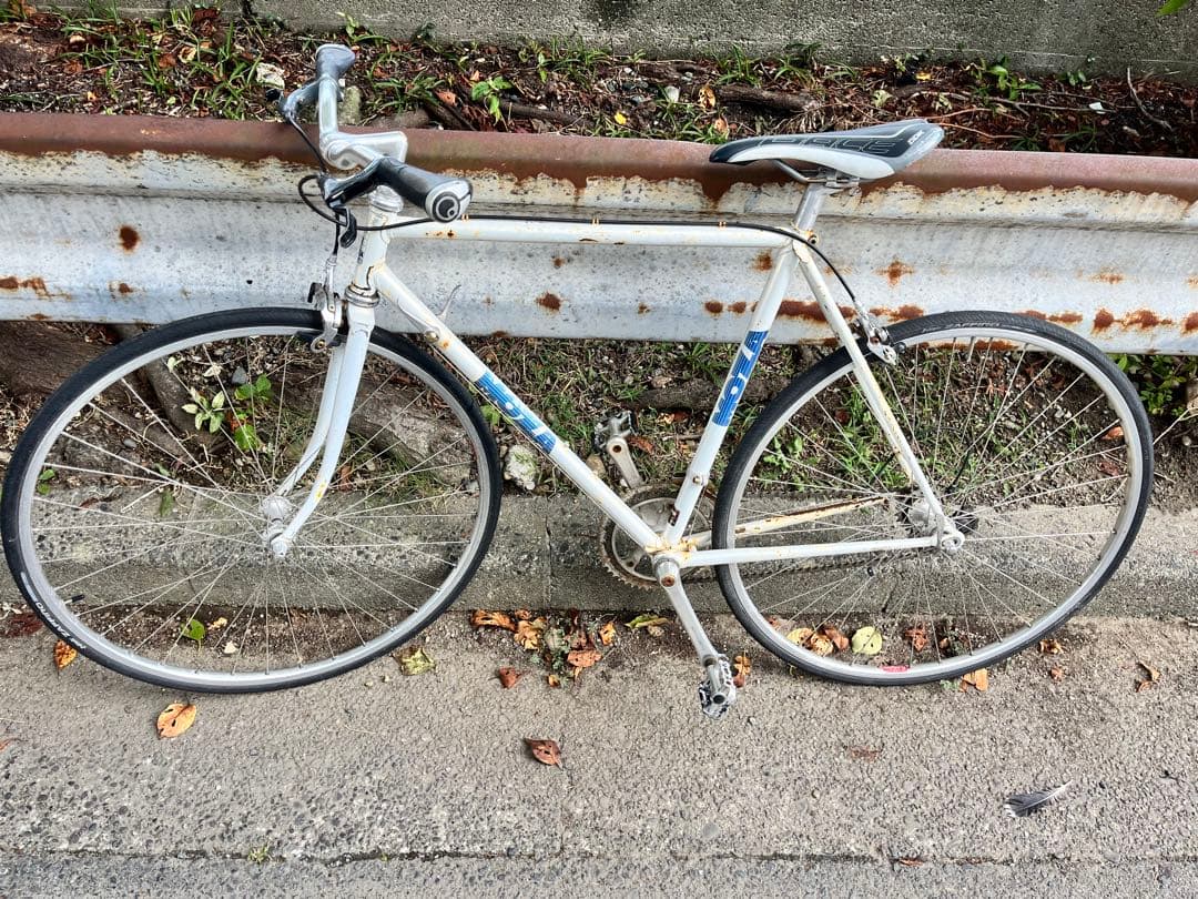 丹下　クロモリフレーム　Wレバー　ロードバイクベースのクロスバイク