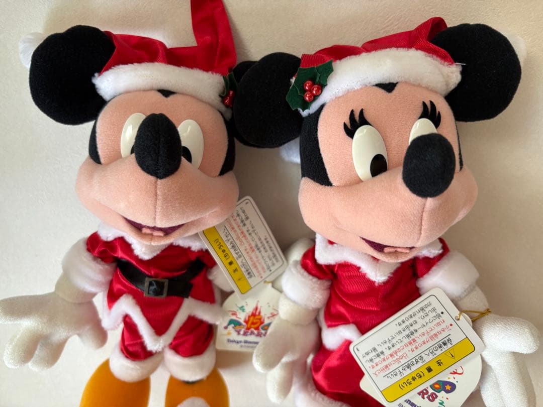 東京ディズニーランド　15周年　クリスマス　ぬいぐるみ　ミッキー　ミニー　セット