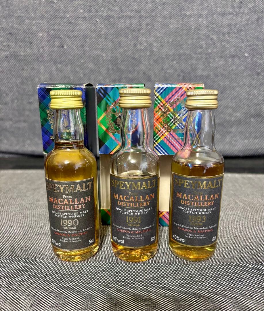 ゴードン&マクファイル　スペイモルト　マッカラン　ミニボトル3本セット　未開封