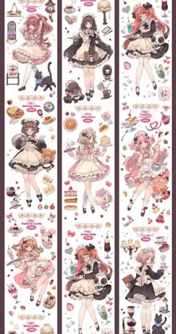 在庫無し【825】海外 PETテープ 女の子 喫茶店.右岸 水晶