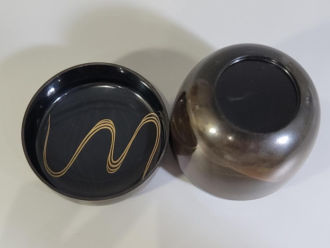 茶道具 遠山 蒔絵 棗 在銘 共箱