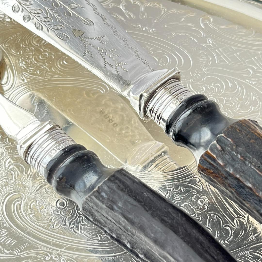 【Copper Brothers】【純銀継手】アントラーハンドルのサーバーセット