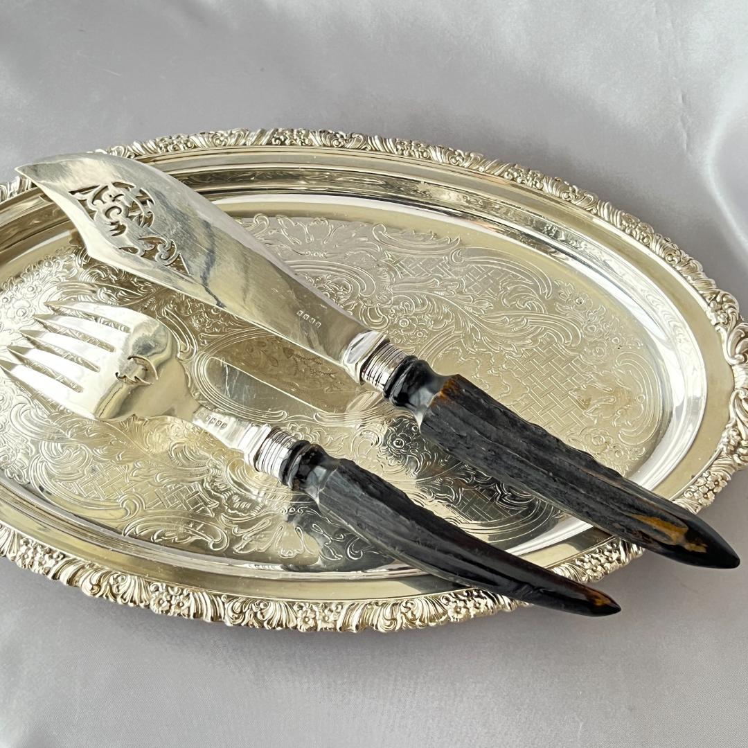 【Copper Brothers】【純銀継手】アントラーハンドルのサーバーセット