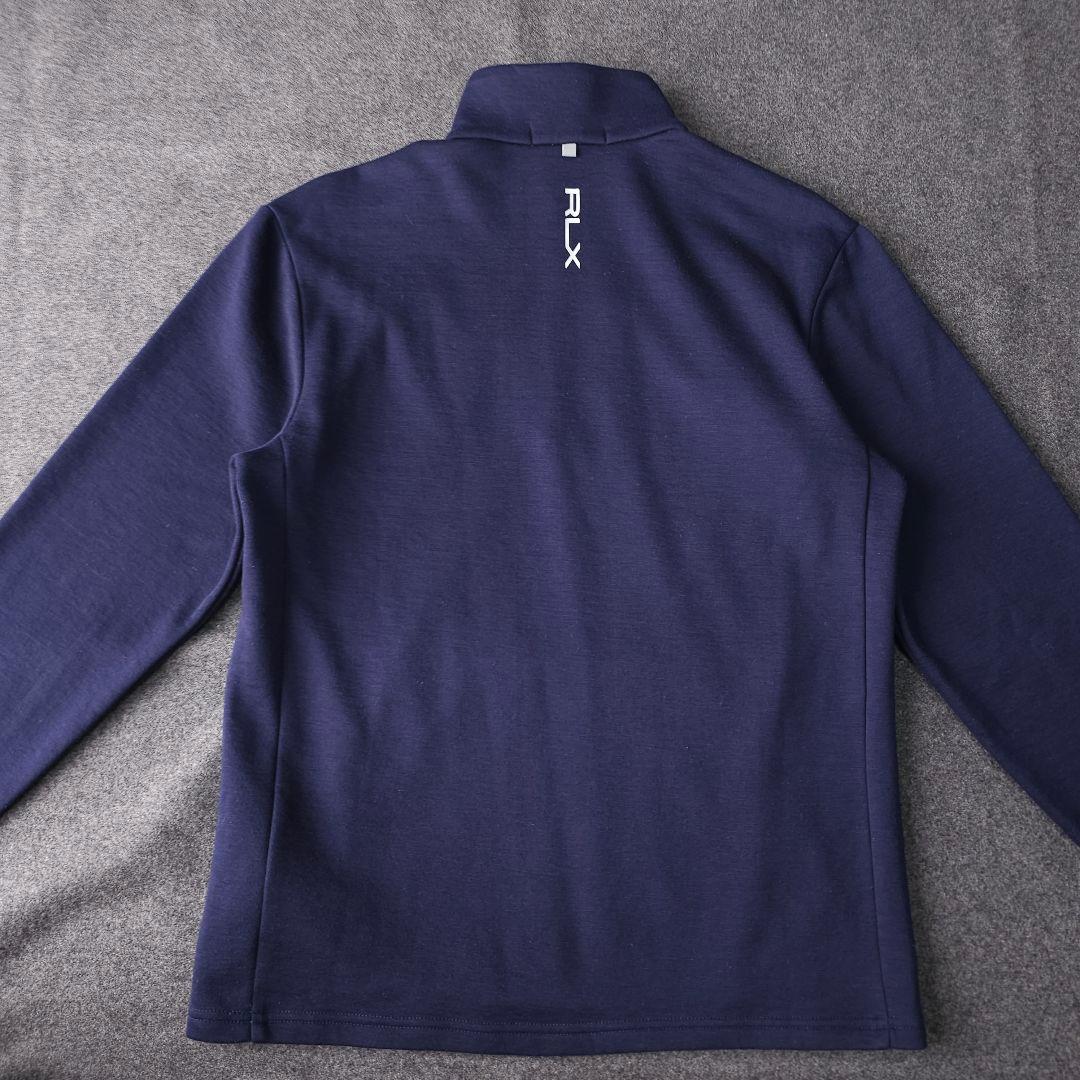 RLX ポロラルフローレン ハーフジップ 裏薄起毛 ブルゾントレーナーS 紺
