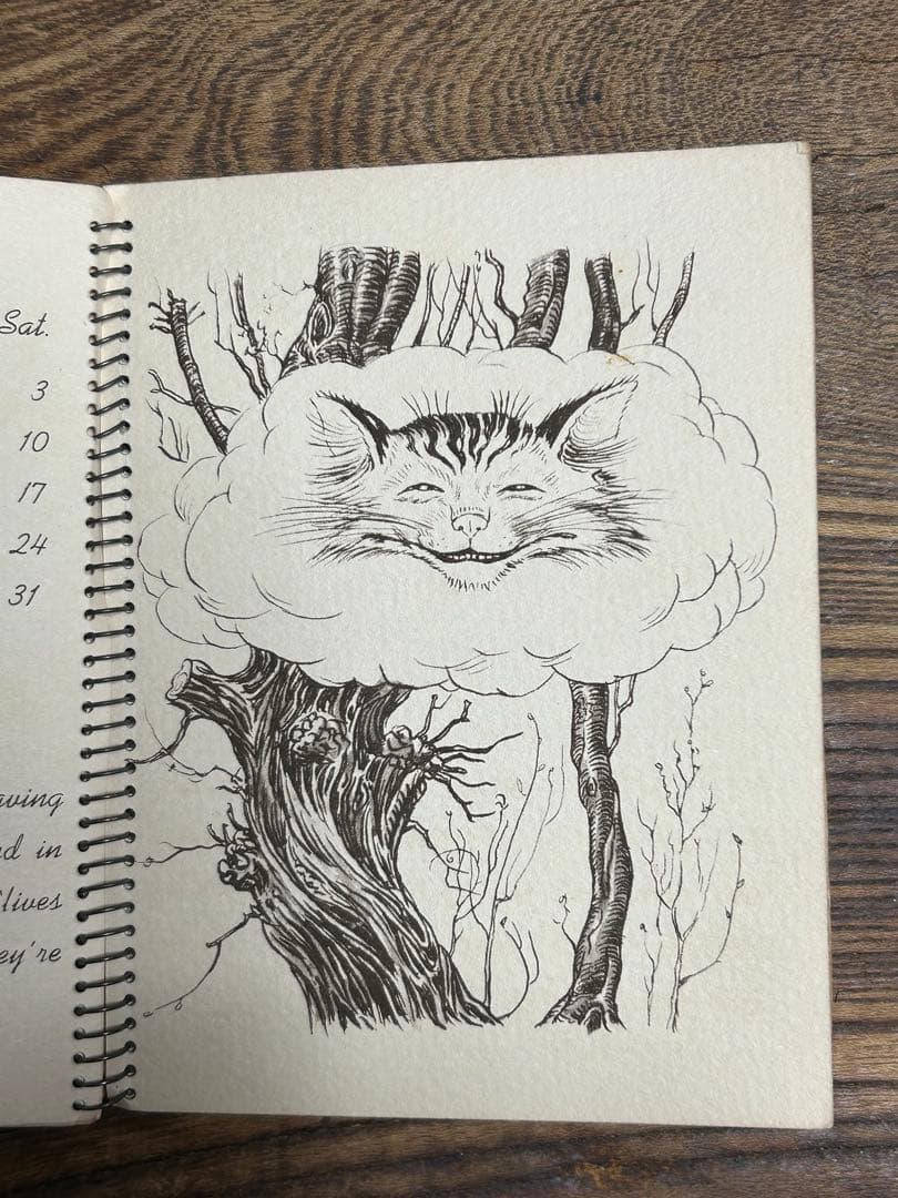 不思議の国のアリス 1943年カレンダー帳