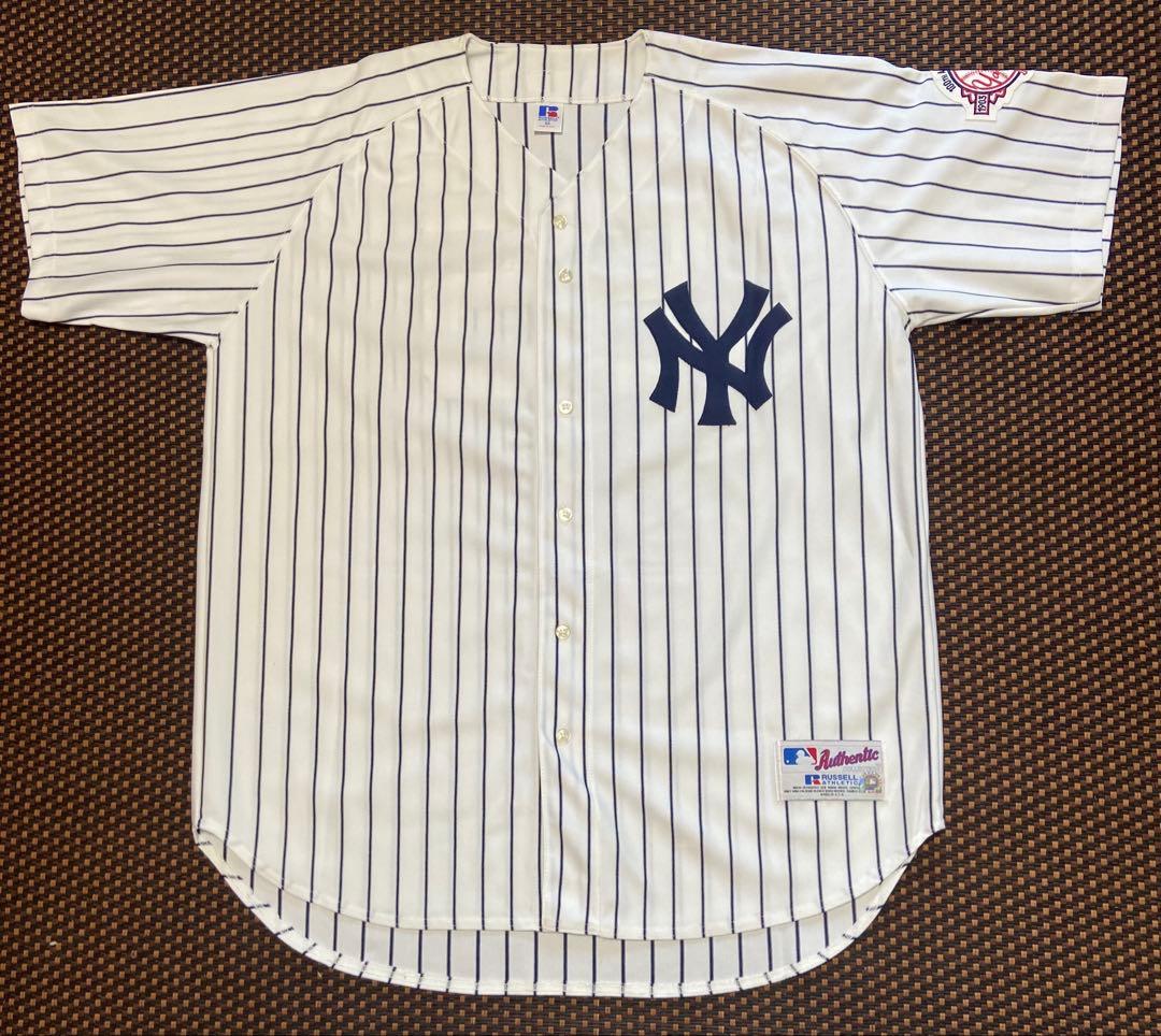 松井秀喜選手サイン入りニューヨーク・ヤンキースホームジャージ100周年パッチ付き