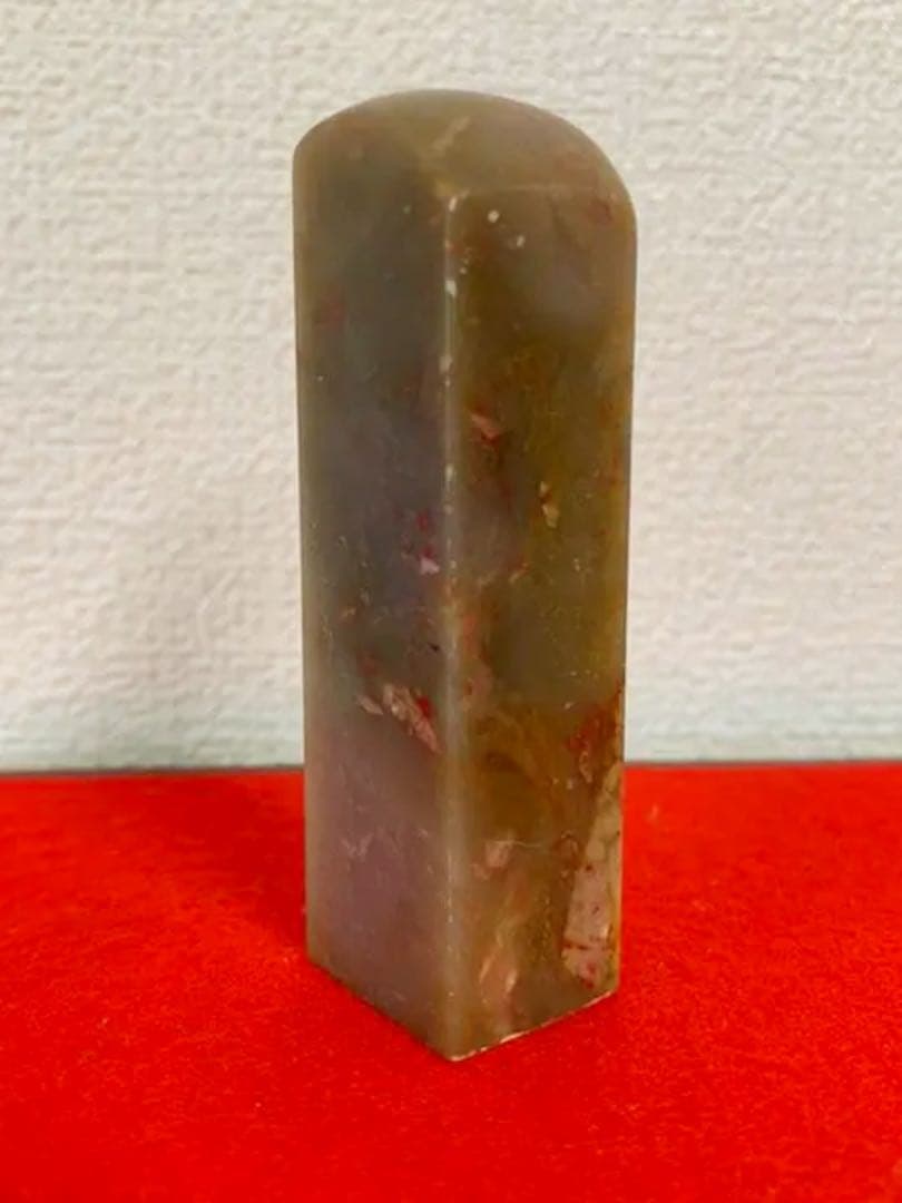 中国古美術　印材　天然鶏血石印材　天然石 H2-11-