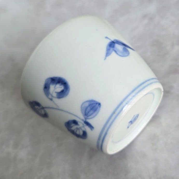 古伊万里　染付　猪口　向付　酸漿　アンティーク　骨董　覗き　江戸時代