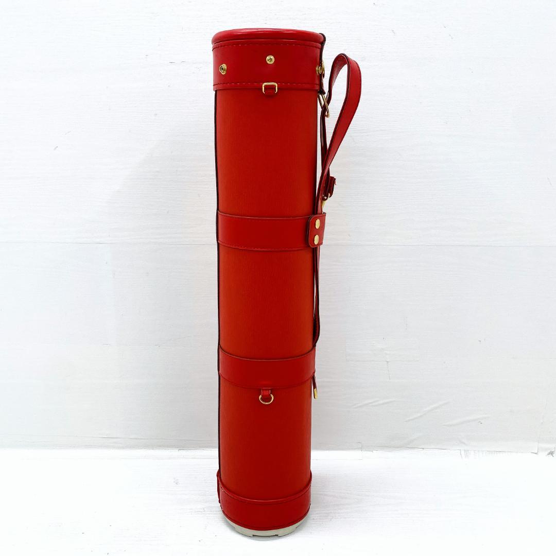 【希少‼】 BALENCIAGA レッド 本革 キャディバッグ ゴルフバッグ