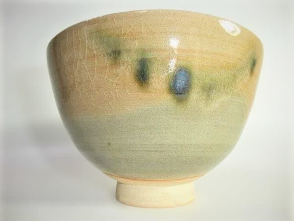 虫明焼・(むしあけやき) 「黒井慶雲」作 茶道具 抹茶茶碗 共箱