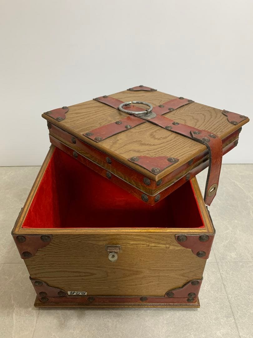 サンワインテリア 木製トランクBOX アンティーク 小物入 裁縫箱 コレクション