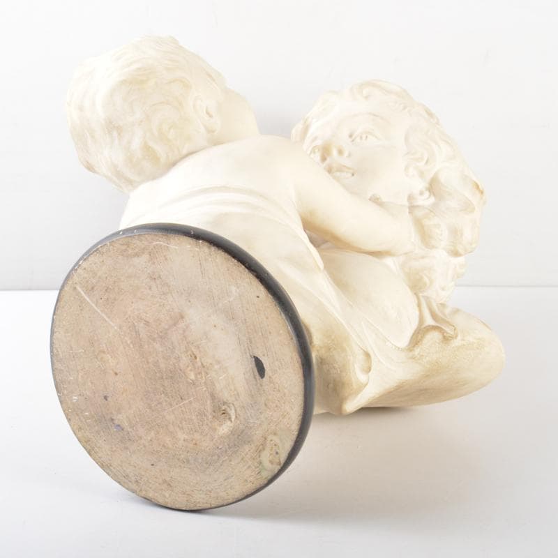 西洋美術　大理石彫刻　母子像　胸像　置物　C　4939A