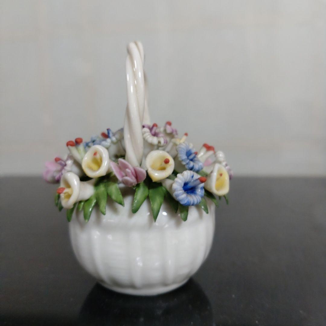 陶器製 花かご イタリア製ハンドペイント