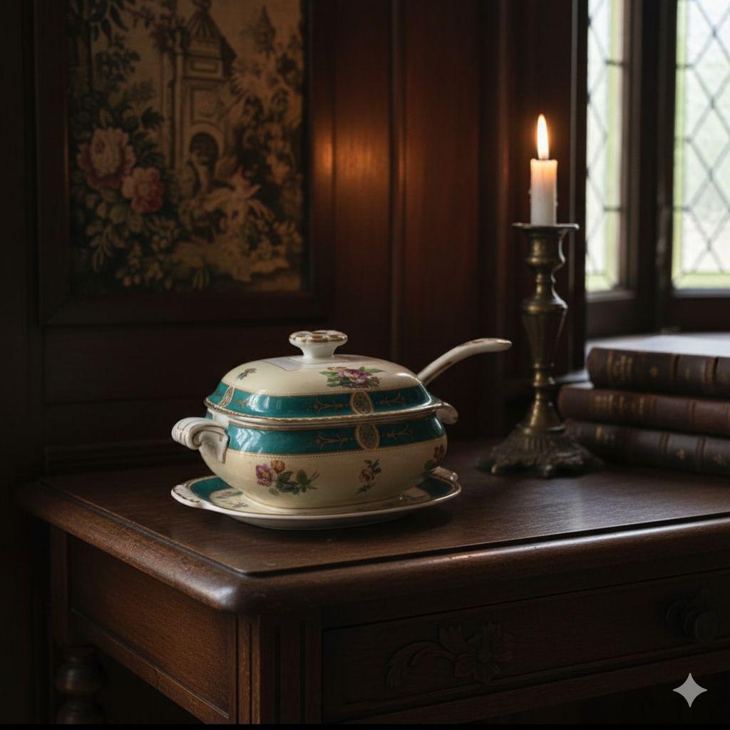 BOOTHS社　シリコン・チャイナ　19世紀頃　ソース・チュリーン　アンティーク