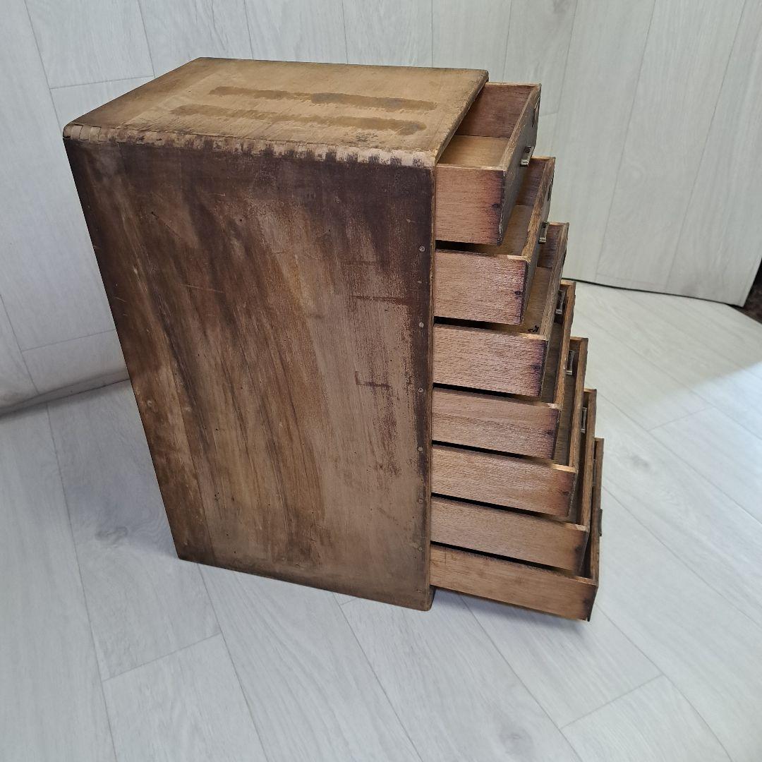 木製タンス 7段引き出し ダークブラウン　1