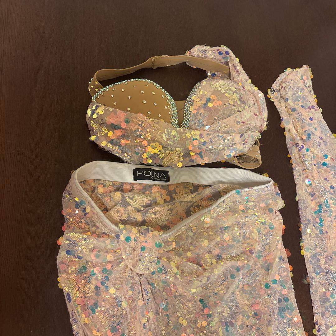 POLiNA ベリーダンス衣装　着物袖　スパンコール