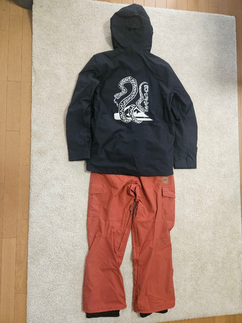 QUIKSILVER スキー、スノーボードウェア S/P/CH 黒/オレンジ
